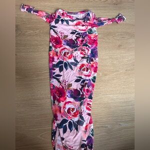 Posh Peanut Kids Nightgown - Pink and Red Floral
